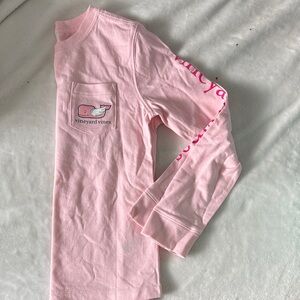 Vineyard Vines Pink Long Sleeve Shirt size XS 5/6